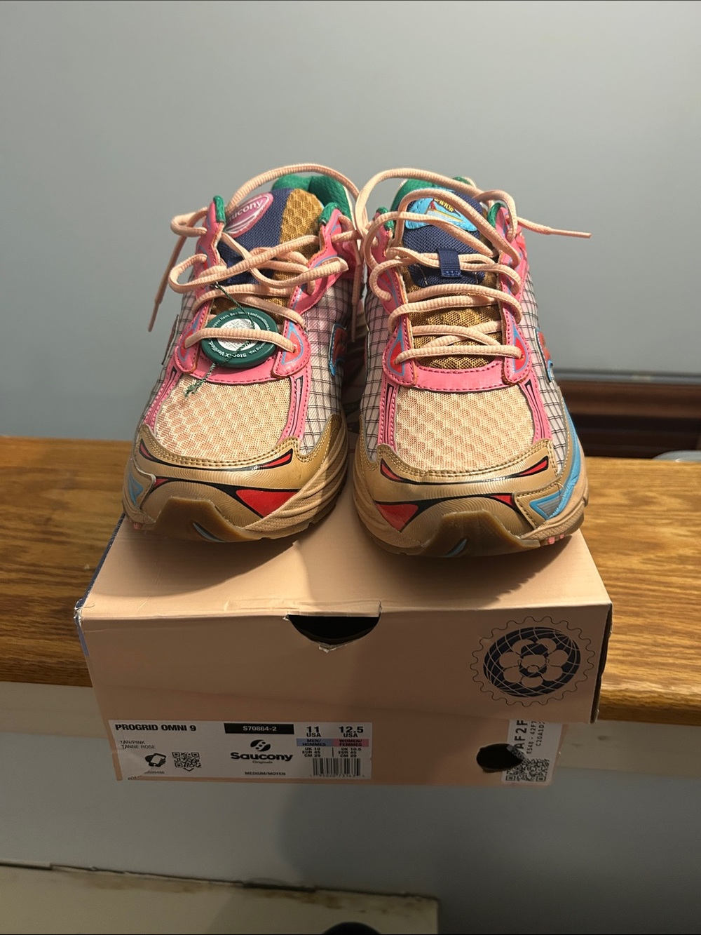 Saucony Beige Pink Blue Multicolor Women's Sneakers